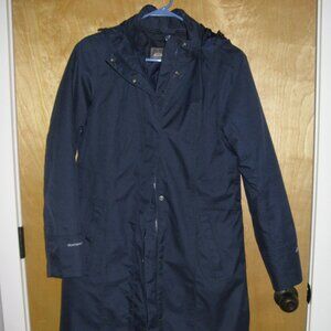 Petite Medium Eddie Bauer Insulated Girl on the Go Waterproof Trench - Navy